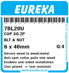 7BL20 - Cup Square Bolt & Nut -7BL20_Label_T